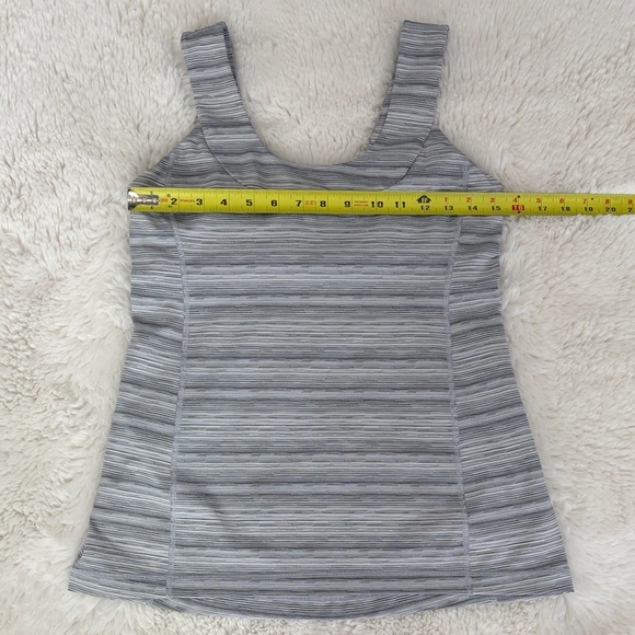 Lululemon,Size 10,Gray Striped Women's Top - Picture 7 of 16